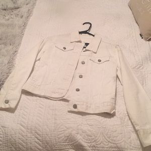 Distressed white jean jacket from Gap!